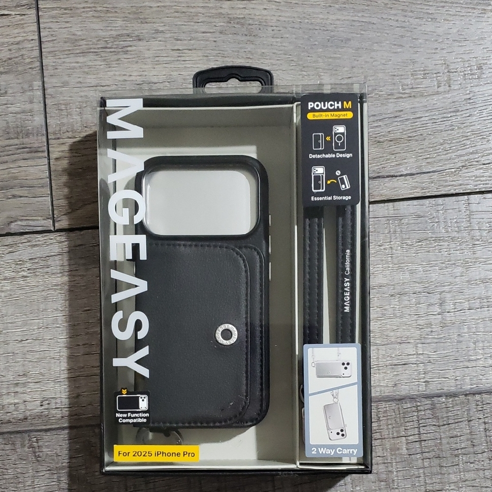 MAGEASY Magsafe Case + Coin Purse for Phone 17 Pro 6.3", Crossbody Strap